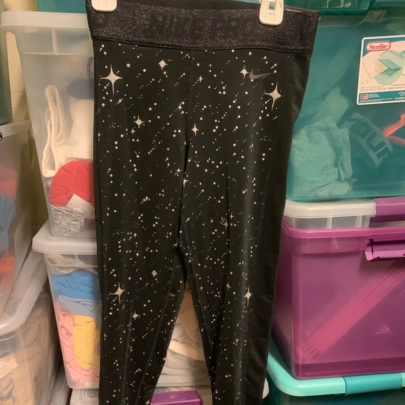 nike starry night metallic leggings